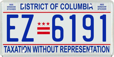 DC license plate EZ6191