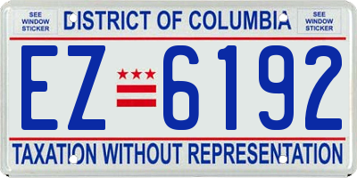 DC license plate EZ6192