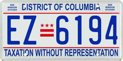 DC license plate EZ6194