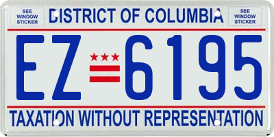 DC license plate EZ6195