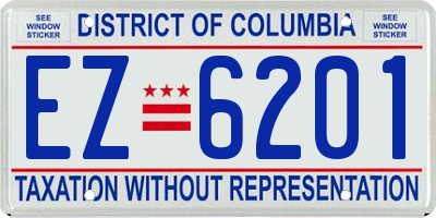 DC license plate EZ6201