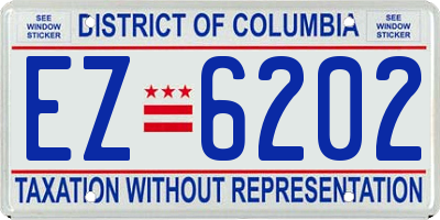 DC license plate EZ6202