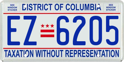 DC license plate EZ6205