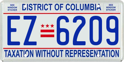 DC license plate EZ6209