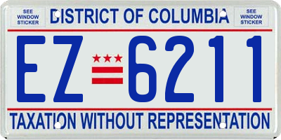 DC license plate EZ6211