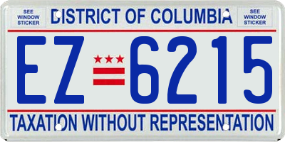 DC license plate EZ6215