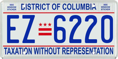 DC license plate EZ6220