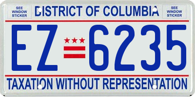 DC license plate EZ6235