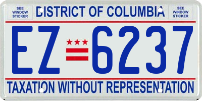 DC license plate EZ6237