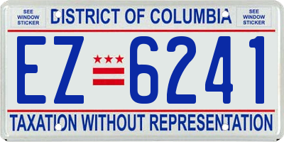 DC license plate EZ6241