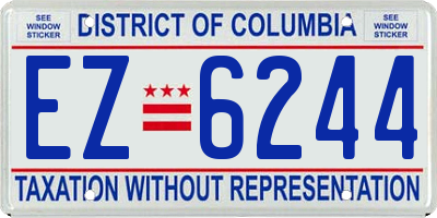 DC license plate EZ6244