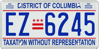 DC license plate EZ6245