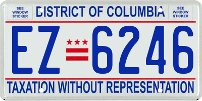 DC license plate EZ6246