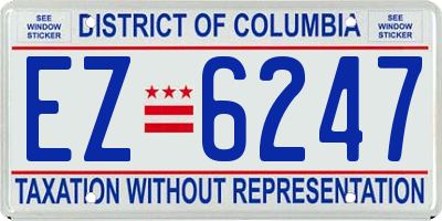 DC license plate EZ6247