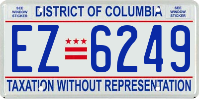 DC license plate EZ6249