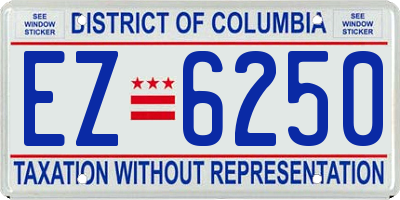 DC license plate EZ6250