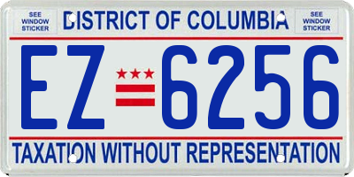 DC license plate EZ6256