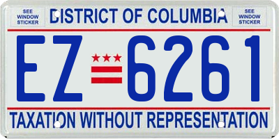 DC license plate EZ6261