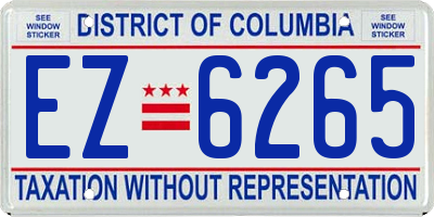 DC license plate EZ6265