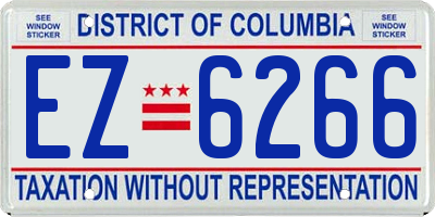 DC license plate EZ6266