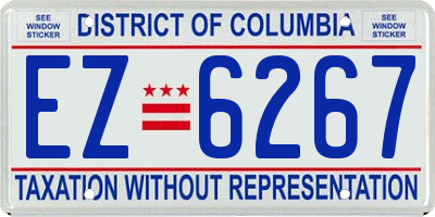 DC license plate EZ6267