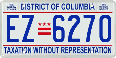 DC license plate EZ6270