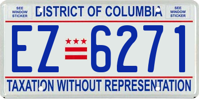 DC license plate EZ6271