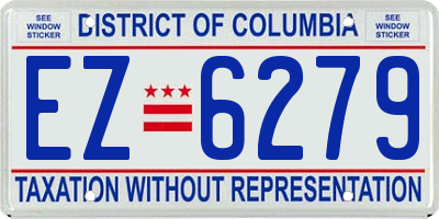 DC license plate EZ6279