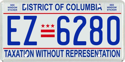 DC license plate EZ6280