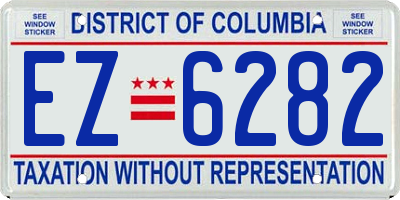 DC license plate EZ6282