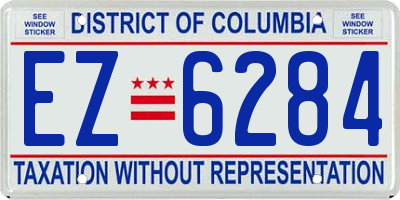 DC license plate EZ6284