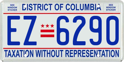 DC license plate EZ6290