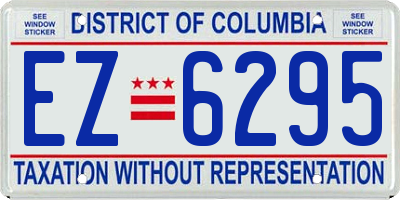 DC license plate EZ6295