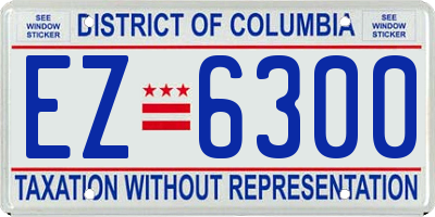 DC license plate EZ6300