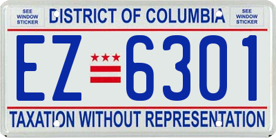 DC license plate EZ6301