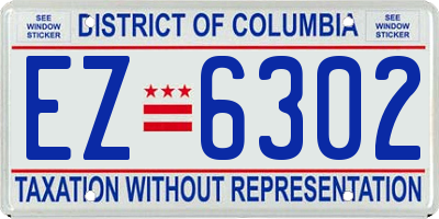 DC license plate EZ6302