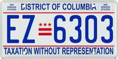 DC license plate EZ6303