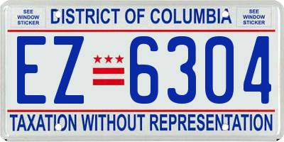 DC license plate EZ6304