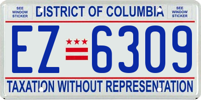 DC license plate EZ6309