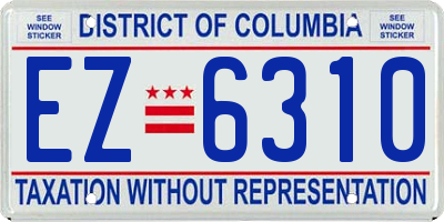 DC license plate EZ6310