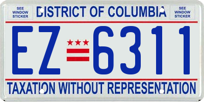 DC license plate EZ6311