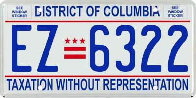 DC license plate EZ6322