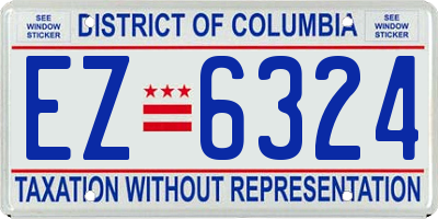 DC license plate EZ6324