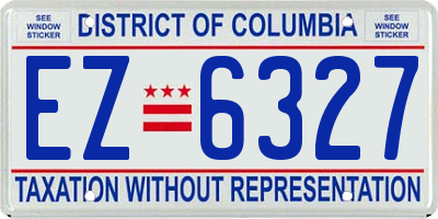 DC license plate EZ6327