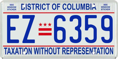 DC license plate EZ6359