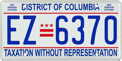 DC license plate EZ6370