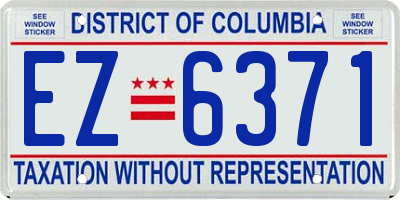 DC license plate EZ6371