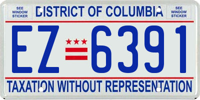 DC license plate EZ6391