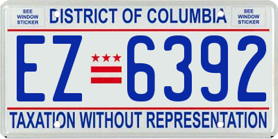 DC license plate EZ6392