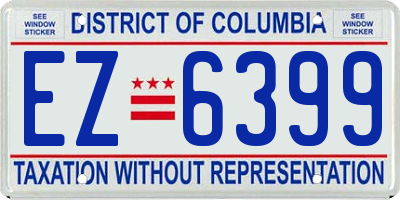 DC license plate EZ6399